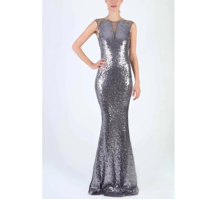 Dámske dlhé flitrové šaty bez rukávov - SOKY&SOKA