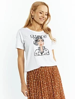 Dámske tričko TSH0190-000 White pattern b- Monnari