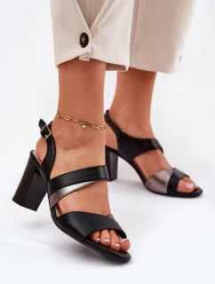 Sandále na podpätku model 212908 Krok vo veľkom štýle