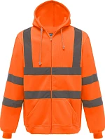 Mikina s kapucňou Yoko HVK 07 Hi-Vis 79.VK07, výrazná oranžová