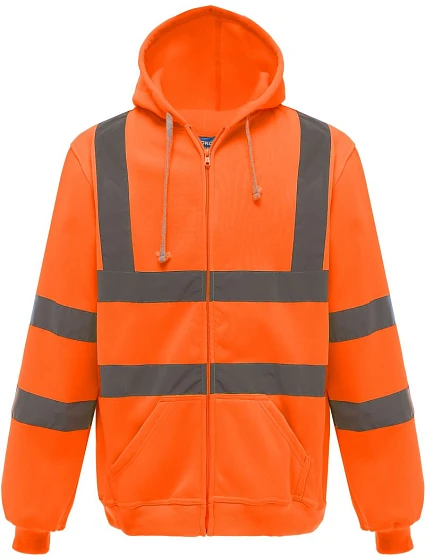 Mikina s kapucňou Yoko HVK 07 Hi-Vis 79.VK07, výrazná oranžová Mikina s kapucňou Yoko HVK 07 Hi-Vis 79.VK07, výrazná oranžová