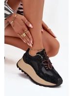 Kožené Sneakersy Na Platformě Dámské Big Star model 21705730 HIPOLY SYSTEM Černé - Big Star Shoes Kožené Sneakersy Na Platformě Dámské Big Star model 21705730 HIPOLY SYSTEM Černé - Big Star Shoes