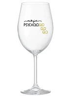 MOJA PSYCHOLOGLOGLOGLO - priehľadný pohár na víno 350 ml
