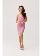 Dámske šaty SUK0405 Powder pink - Roco Fashion