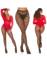 Dámské síťované punčocháče  černé model 20965283 - In-style Fashion