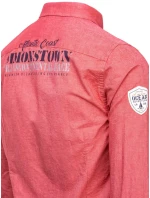 Pánska červená košeľa FashionStreet DX2297 Pánska červená košeľa FashionStreet DX2297