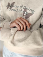 Dámská oversize mikina s vázáním v barvě  šedá Dstreet model 21988055 - FashionStreet