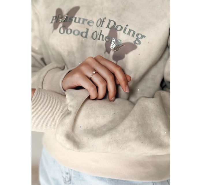 Dámská oversize mikina s vázáním v barvě  šedá Dstreet model 21988055 - FashionStreet