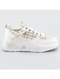 Biele dámske športové topánky (7003)