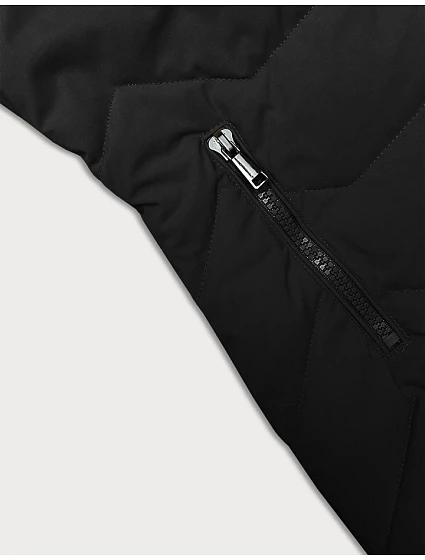 Černá dámská bunda s kapucí model 21247064 - J.STYLE