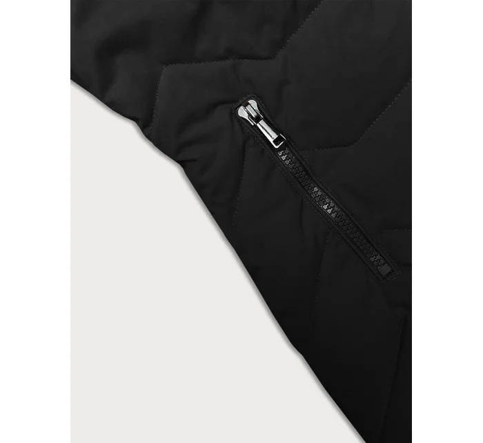 Černá dámská bunda s kapucí model 21247064 - J.STYLE