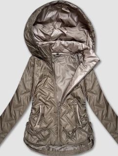 Dámska ľahká bunda s kapucňou S'West v béžovej farbe (B8558-12)