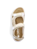 Pohodlné sandály na suchý zip W model 21003033 beige - Rieker
