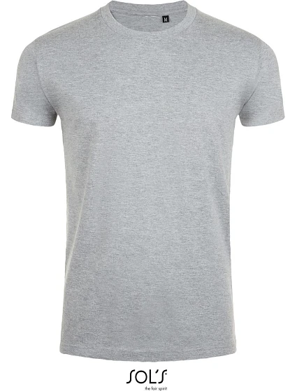 Pánske tričko SOL'S Imperial Fit „Slim Fit“ 25.0580, šedá melírovaná Pánske tričko SOL'S Imperial Fit „Slim Fit“ 25.0580, šedá melírovaná