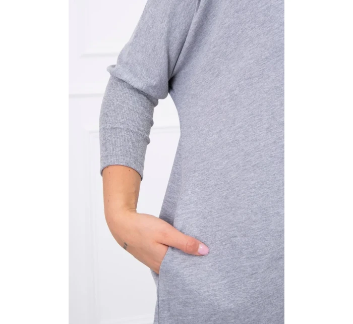 Oversize blúzka šedá