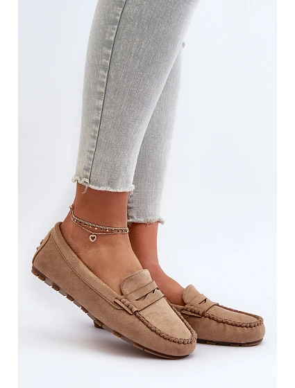 Klasické Dámské Mokasíny Zamszové Hnědé model 21653962 - EVENTO