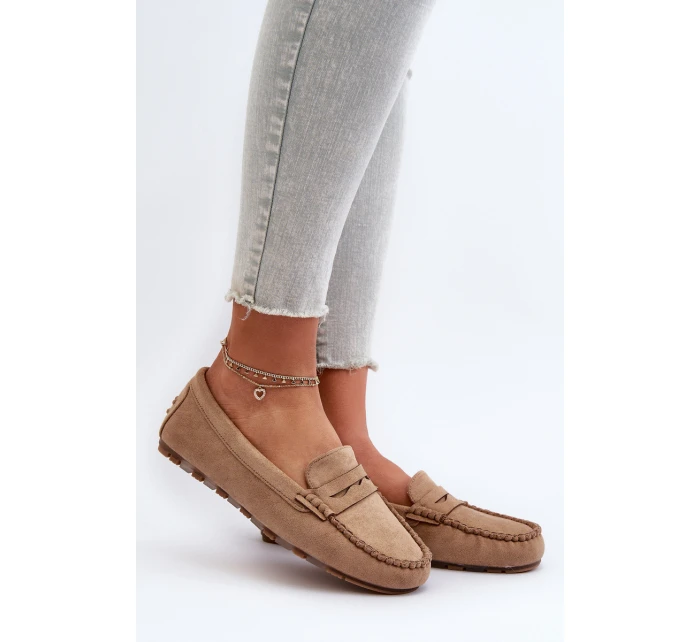 Klasické Dámské Mokasíny Zamszové Hnědé model 21653962 - EVENTO