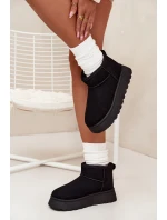 Dámské Sněhule Na Platformě Zateplené Kožíškem Černé model 21705246 - Boto Dámské Sněhule Na Platformě Zateplené Kožíškem Černé model 21705246 - Boto