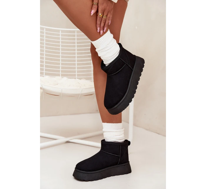 Dámské Sněhule Na Platformě Zateplené Kožíškem Černé model 21705246 - Boto Dámské Sněhule Na Platformě Zateplené Kožíškem Černé model 21705246 - Boto