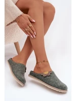 Dámské pantofle s květinou Inblu CS000043 zelené