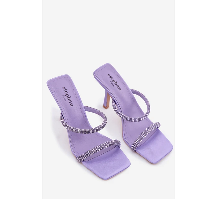 Dámské lodičky zdobené krystaly fialové Vittoria Dámské lodičky zdobené krystaly fialové Vittoria