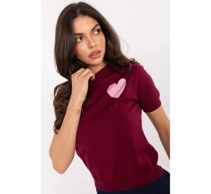 Sveter s krátkym rukávom model 219594 Továrenská cena Sveter s krátkym rukávom model 219594 Továrenská cena