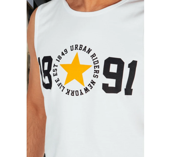 Pánská košile bez rukávů bílá Dstreet model 21988509 - FashionStreet