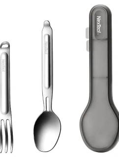 Titánový cestovný príbor - lyžica + vidlička - NexTool NE20133