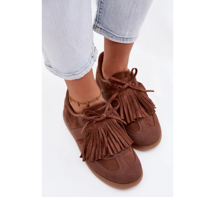 Dámské tenisky s třásněmi Hnědé Dorivelle