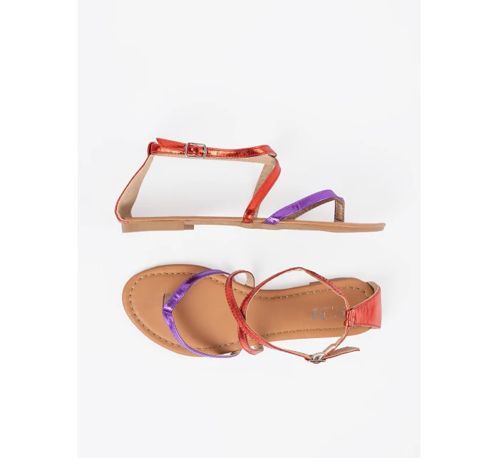 Pohodlné fialové sandále pre ženy bez podpätku Pohodlné fialové sandále pre ženy bez podpätku