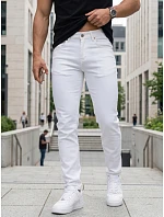 Jeansy męskie slim fit ecru model 22214353 - FashionStreet