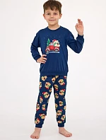 Cornette Kids Boy 593/172 Teddy 2 l/r Vianočné pyžamo 86-128