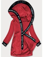 Tenká červená dámska bunda s ozdobnou lemovkou (B8145-4) Tenká červená dámska bunda s ozdobnou lemovkou (B8145-4)