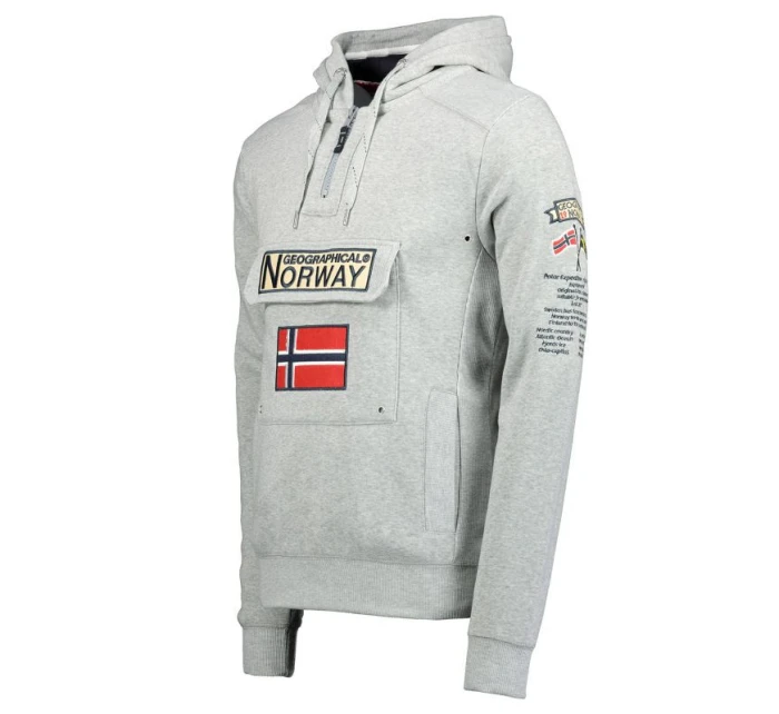 Geografické Nórsko 3/4 mikina Gymclass 100 M WU4184H/GN B-Grey muži