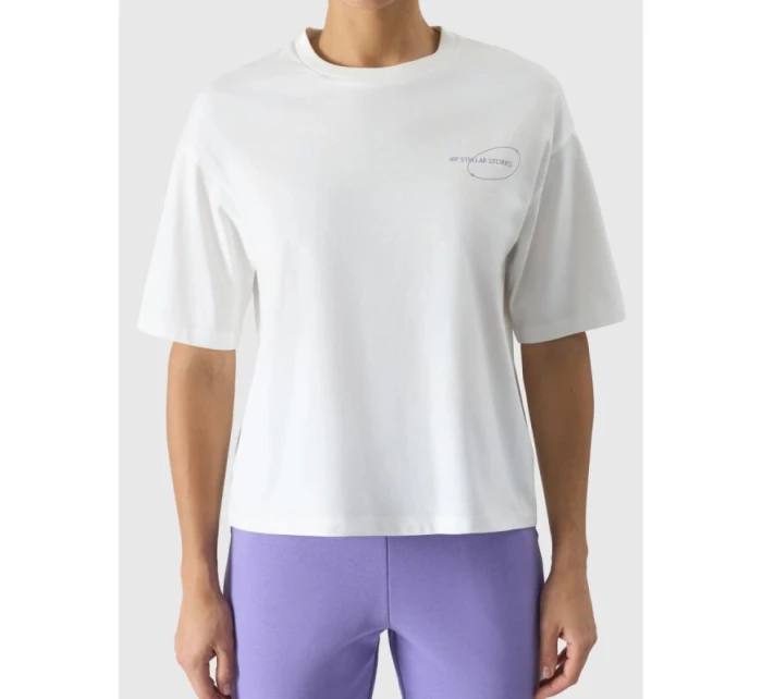 Dámske tričko oversize s 4F 4FRSS24TTSHF2089-11S