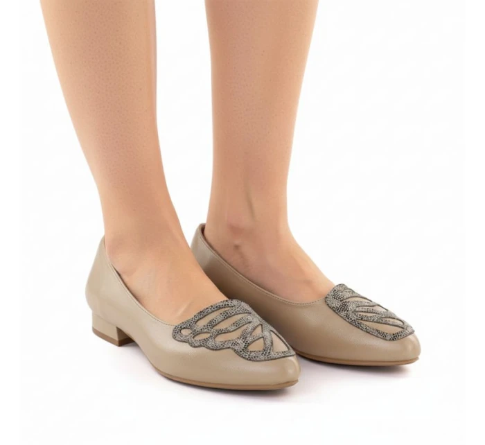 Dámské béžové polobotky M.Daszynski model 22015057 - M. Daszyński Dámské béžové polobotky M.Daszynski model 22015057 - M. Daszyński