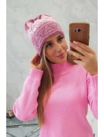 Dámska čiapka Kira K374 tmavo ružová+biela Dámska čiapka Kira K374 tmavo ružová+biela