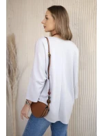 Oversize halenka s náhrdelníkem máslová látka šedý