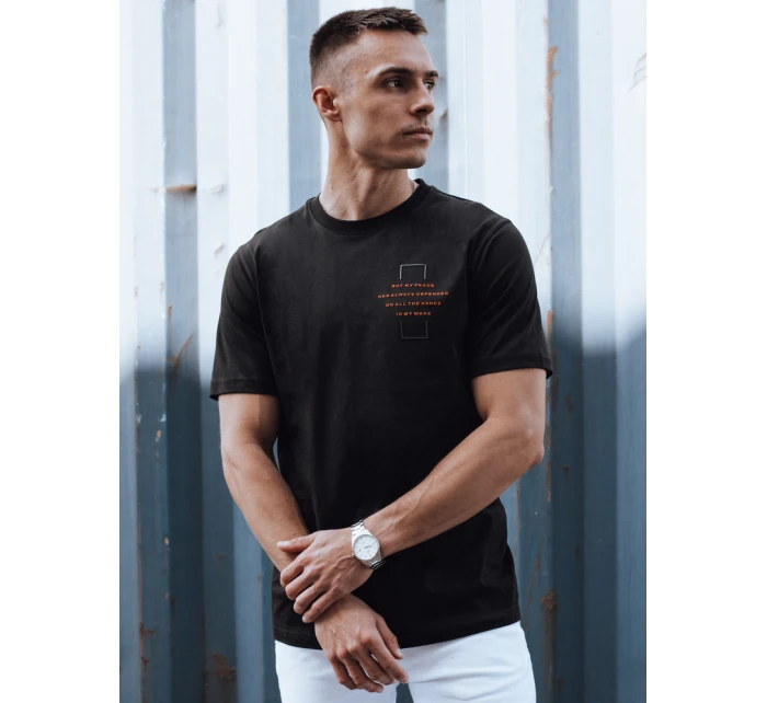 Pánské černé tričko Dstreet model 21975573 - FashionStreet Pánské černé tričko Dstreet model 21975573 - FashionStreet