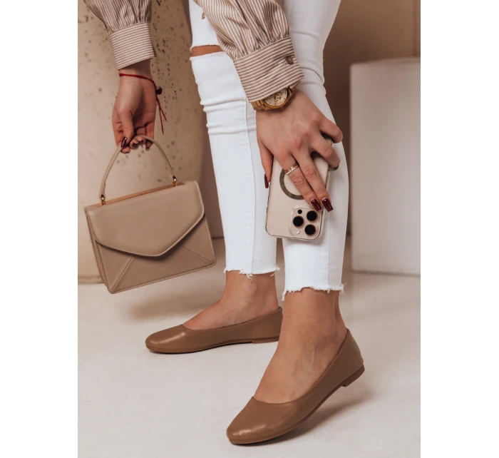Dámske baleríny FRLINE khaki FashionStreet ZY0669