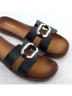 Dámske žabky s ornamentom čierne Sergio Leone SK077H