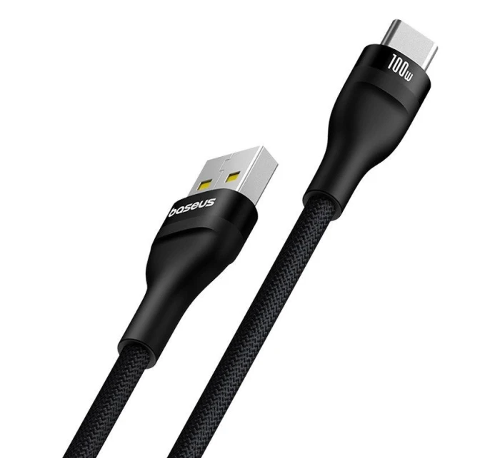Baseus Flash 2 USB-USB C kábel 100W 1m (čierny) Baseus Flash 2 USB-USB C kábel 100W 1m (čierny)