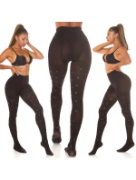 Dámské sexy punčocháče s puntíky černé model 20113384 - In-style Fashion Dámské sexy punčocháče s puntíky černé model 20113384 - In-style Fashion