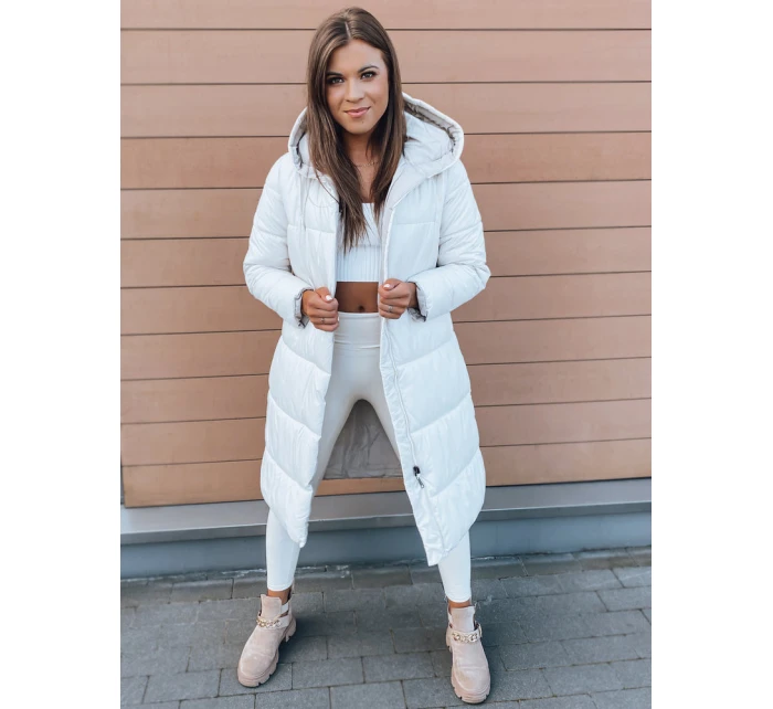 Dámska bunda KERMIT ecru FashionStreet TY2857 Dámska bunda KERMIT ecru FashionStreet TY2857