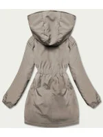 Dámská bunda parka v olivové barvě s kapucí model 18013406 - S'WEST