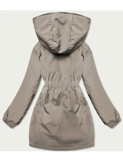 Dámská bunda parka v olivové barvě s kapucí model 18013406 - S'WEST Dámská bunda parka v olivové barvě s kapucí model 18013406 - S'WEST