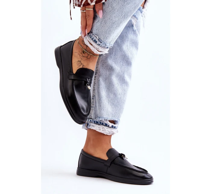 Klasyczne Mokasyny Damskie Czarne Cortez