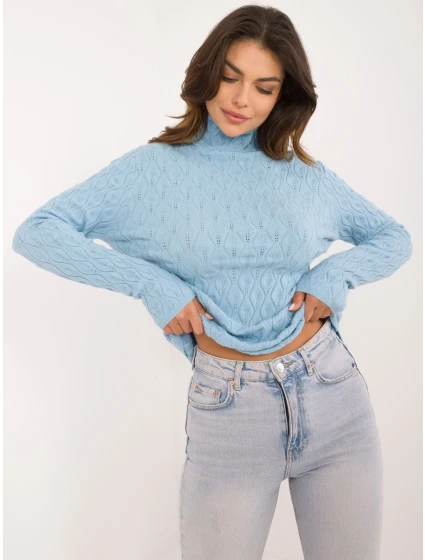 Sweter AT SW jasny niebieski model 20493300 - FPrice Sweter AT SW jasny niebieski model 20493300 - FPrice