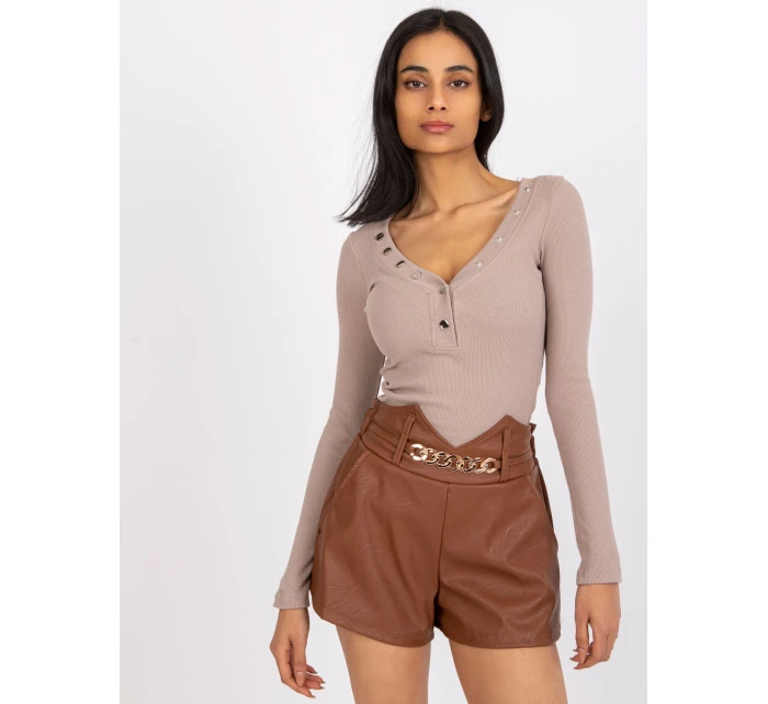 DHJ SN 5060 šortky.66P hnedá