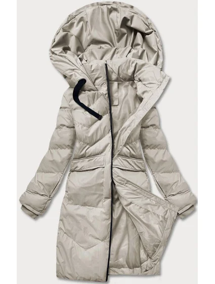 Dámska ľahká zimná bunda béžová (5m735-62)